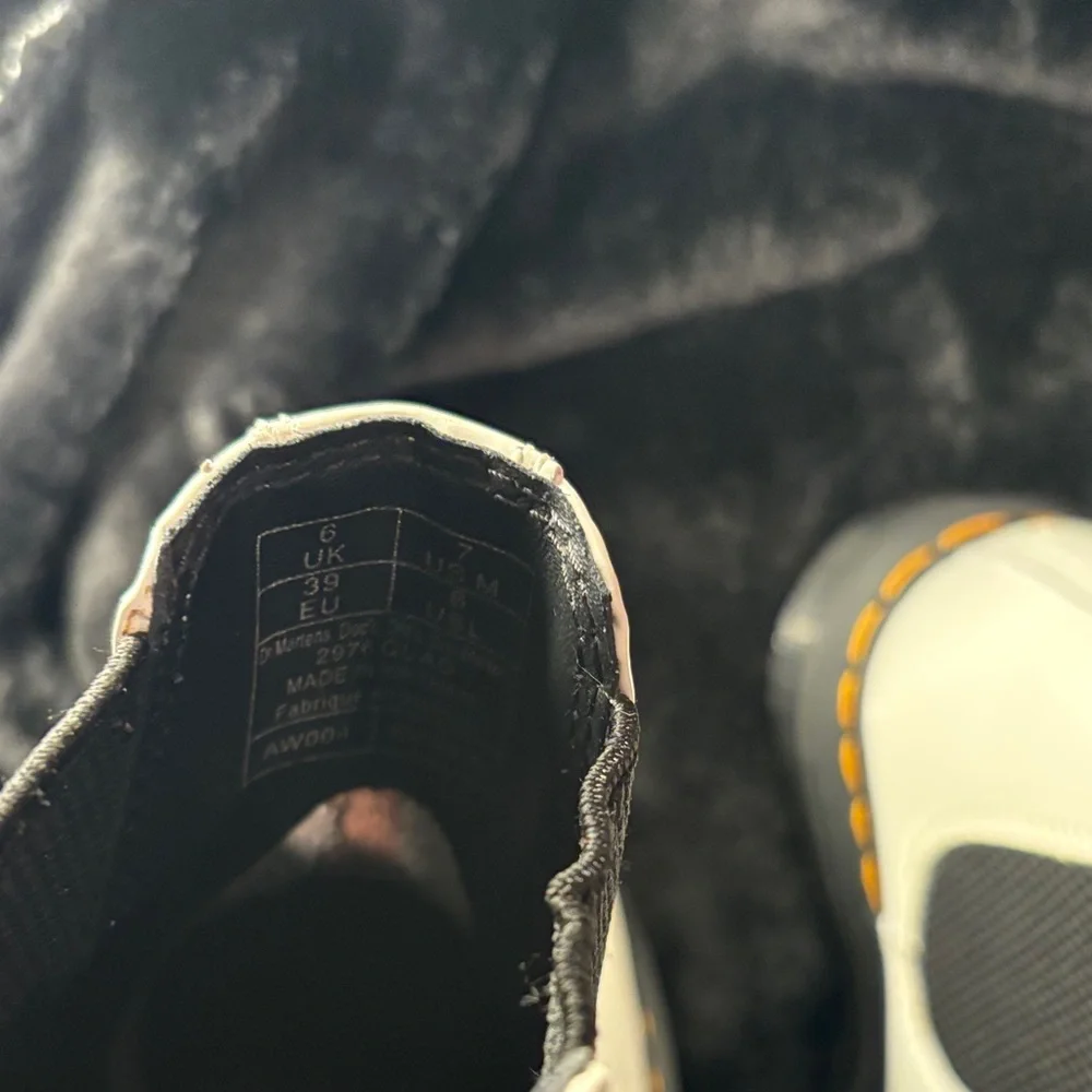 Dr. Martens White Chelsea Boots with Black Soles